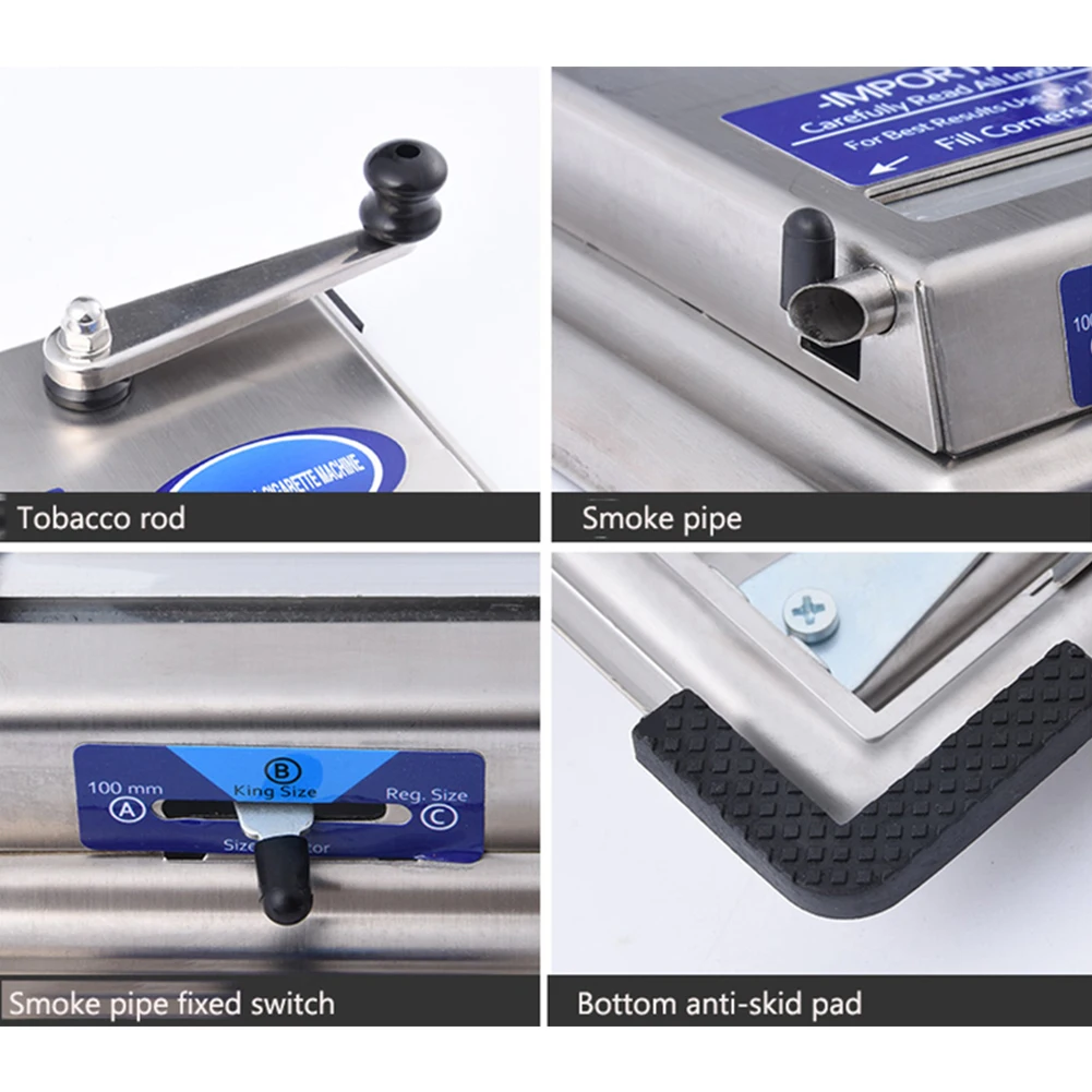Настольная ручная машинка для скручивания сигарет из нержавеющей стали табака 100