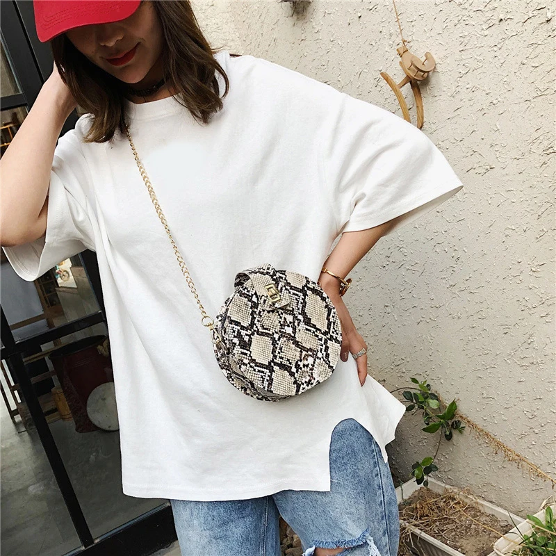 Женская винтажная сумка через плечо из искусственной кожи маленькая с принтом змеиной 2019|Сумки ручками| |