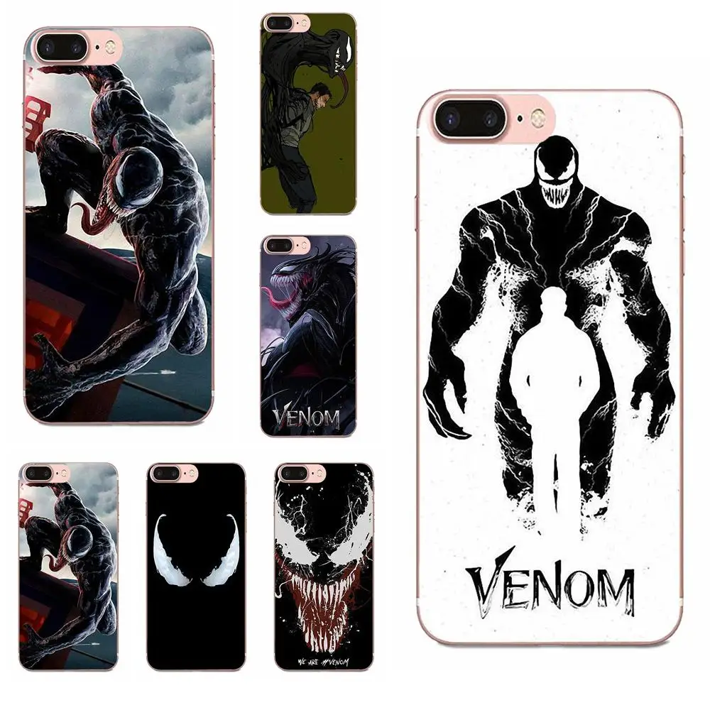 Для Apple iPhone 11 Pro X XS Max XR 4 4s 5 5C 5S SE 6 6S 7 8 Plus мягкий TPU Coque Venom 2018 пленка Mcu рукоделие принт