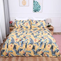 floral bedding set duvet cover pillowcase yellow color twin queen king size bedclothes quilt cover 3pcs home textiles