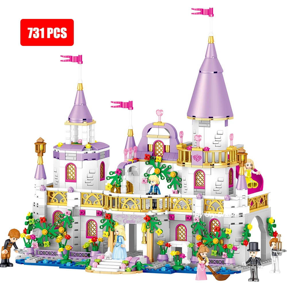 

CB Series Modern Princesss Castle Luxury Magical House Model Set With Figures Building Blocks Toys For Girls 731PCS Bricks