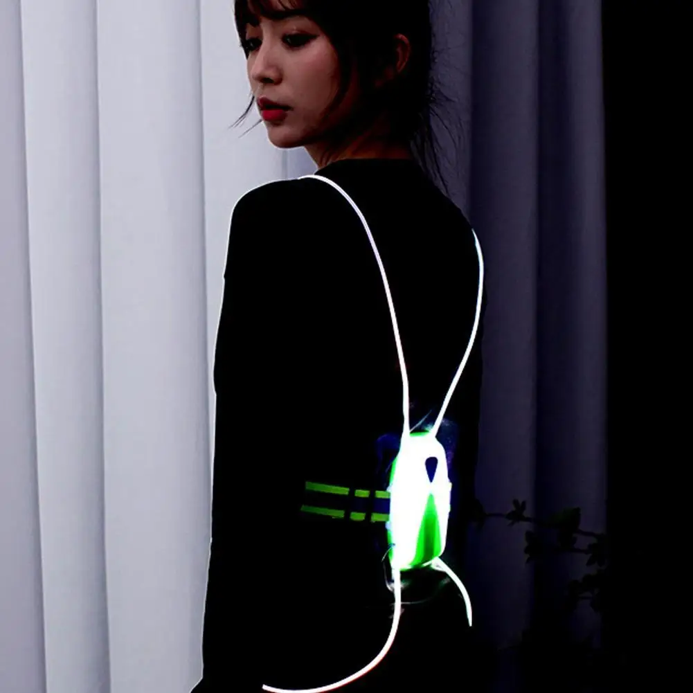 Unisex High Visibility Reflection Vest Cycling Reflective Safety Belt With LED Light Night Running Jogging Vests | Спорт и