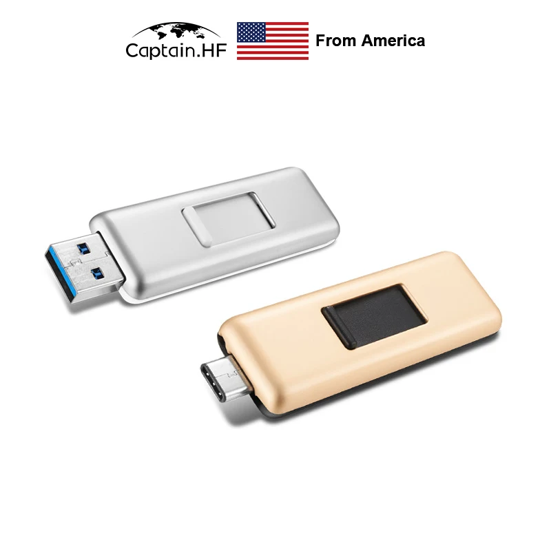 USB диск US Captain + type C двойного назначения 3 1 емкостью 16 ГБ 32 64 128 ГБ|Компьютерные