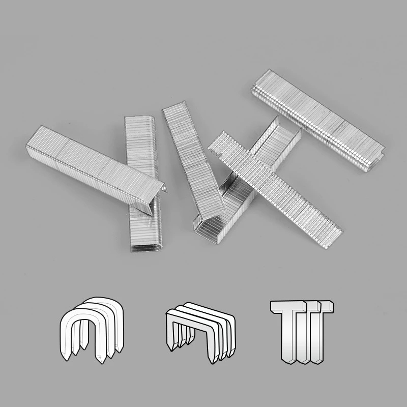1000Pcs U/ Door /T Shaped Staples Nails For Staple Gun Stapler Furniture Interior Decoration Wood Processing Gun Code Nail
