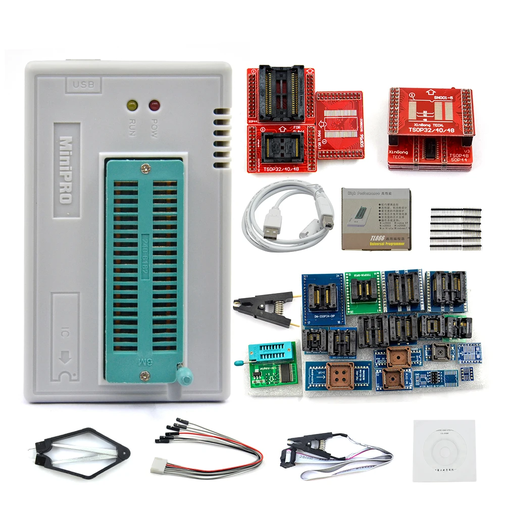 Программатор TL866II Plus с адаптером 28/37 Универсальный USB программатор Bios/ECU + 24