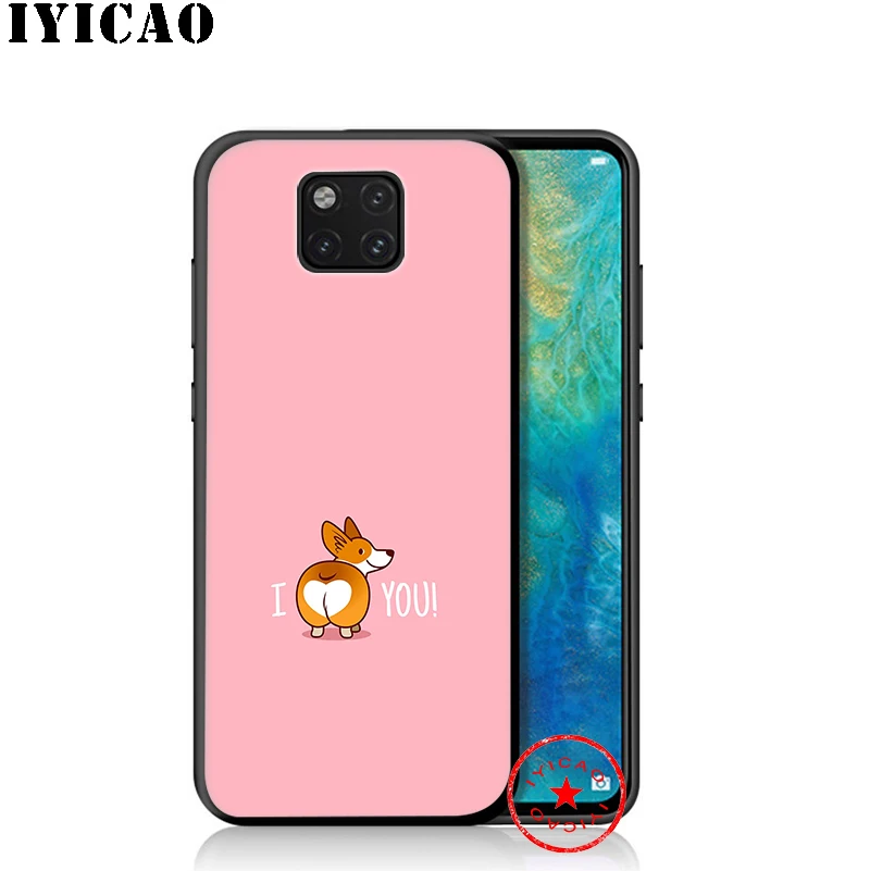 IYICAO мультфильм милый корги собака мягкий чехол для huawei P30 P20 P10 P9 P8 2017 2016 2015 P Smart Z Plus