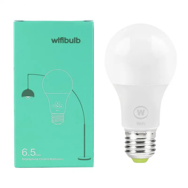 

WiFi Smart Control Lamp Led Monochrome Light 6.5W Wake-Up Lights APP Remote Control Wifi Light Bulb For Alexa/Google Home