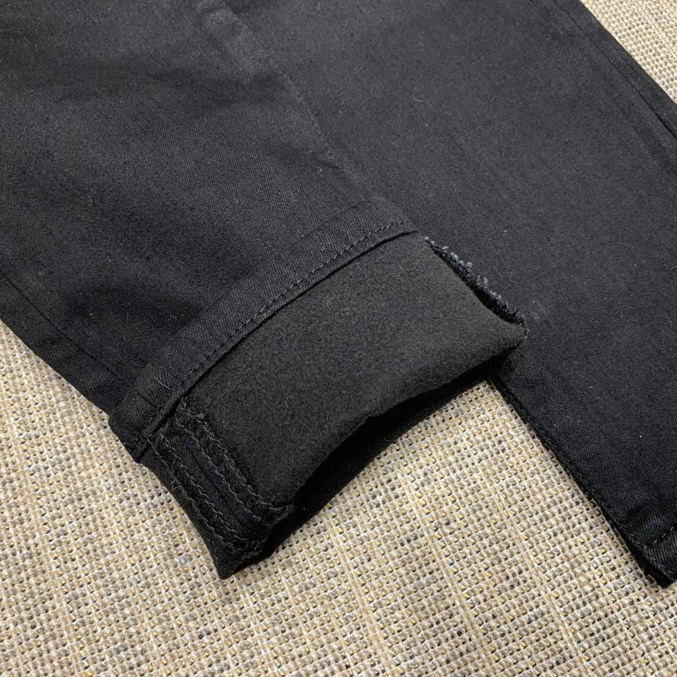 

Women's Velvet Stretch High Waist Pants Skinny Ladies Wild Stylish Jeans Female Trousers With Buttons Autumn Winter