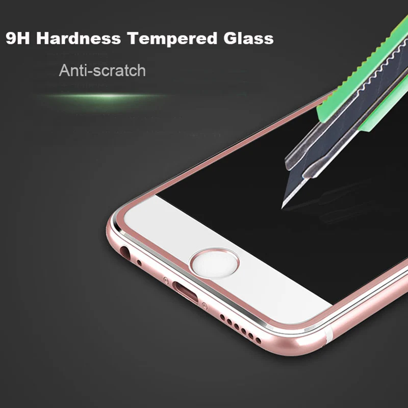 Полное покрытие металлическим краем закаленное стекло для iphone 6 7 8 Plus 11 Pro X XS MAX XR 3D защита экрана из алюминиевого сплава стекло
