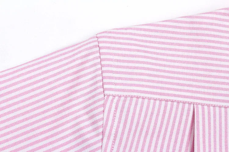 Модные Оксфордские повседневные мужские рубашки с коротким рукавом, Camisa Masculina, на пуговицах, с воротником, в полоску, Летний стиль, официальная мужская рубашка