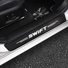 Наклейка на порог двери автомобиля, 4 шт., наклейка на порог, наклейка из углеродного волокна для Suzuki Swift 2022, 2021, 2019, 2018, 2017, 2016, 2015, 2014