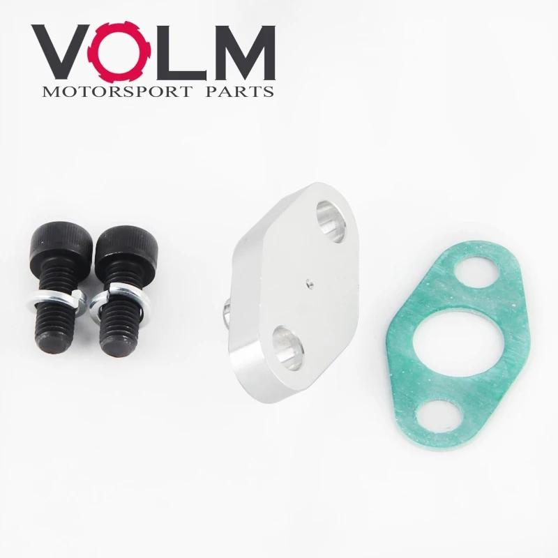 Турбо подачи масла впускной фланец прокладка адаптер Комплект 4AN 4 AN фитинг T3 T3/T4