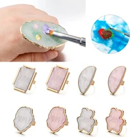resin stone finger ring palette false nails tips drawing nail color shelf for nail color mixing display manicure polish gel tool