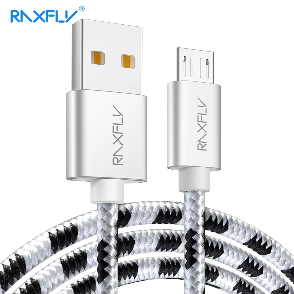 Кабель Micro USB RAXFLY 2.4A для Xiaomi Redmi Note 7 телефонный кабель на базе Android зарядный Samsung S6