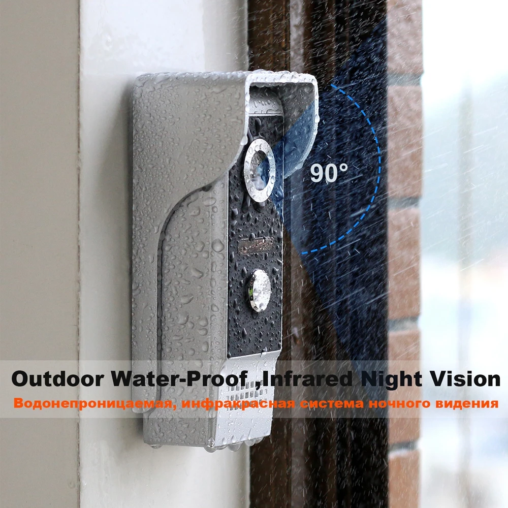 Видеодомофон HomeFong для дома Домашний домофон с 7 дюймовым монитором 1200TVL проводная