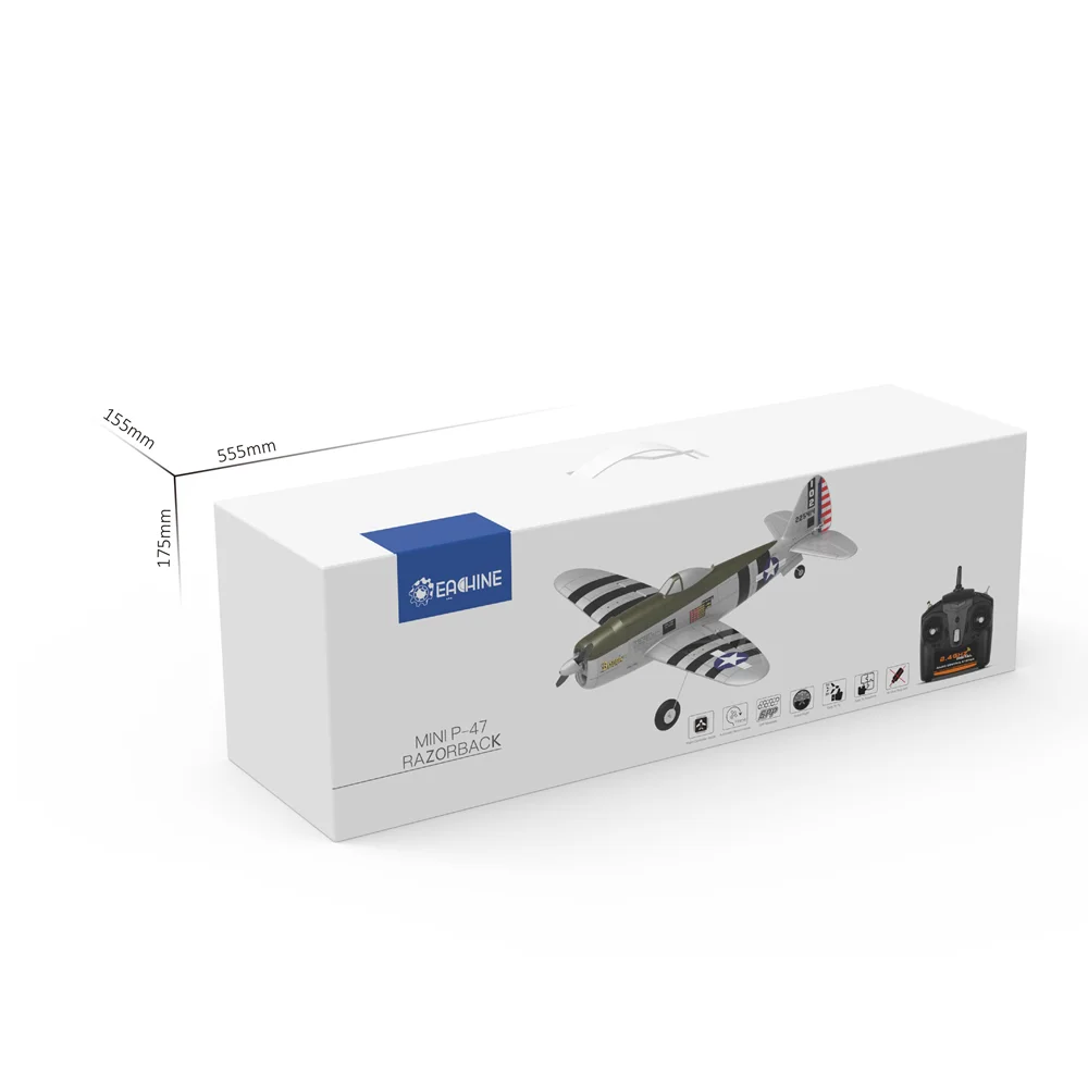 Eachine Mini P 47 Razorback Bonnie Warbird EPP 500 мм Wingspan RTF 2 4G 6 осевой гироскоп стабилизатор