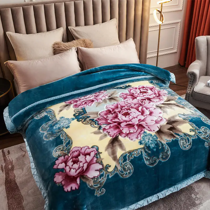 

Weighted Winter Warm Blanket Double Layer Thicken Flannel Blanket Beds Super Soft Fluffy Heavy Twin Queen Size Raschel Blankets