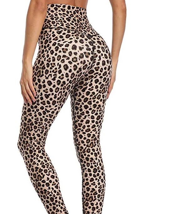 Leopard Женские обтягивающие спортивные Капри, Сексуальные Леггинсы для йоги, с контролем живота, 4 вида, тянущаяся ткань, не просвечивается, высокое качество,, 17 цветов - Цвет: Leopard