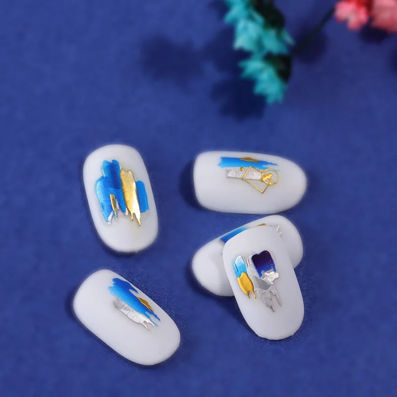 1 шт. рождественские/Новогодние наклейки для дизайна ногтей объемные полые