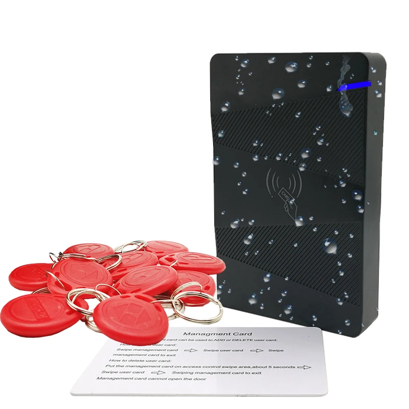 Red keyfobs Водонепроницаемый 125 кГц Открыватель двери безопасности двери Rfid Контроль доступа с 15000 пользователей RFID система контроля допуска к двери - Цвет: Red keyfobs