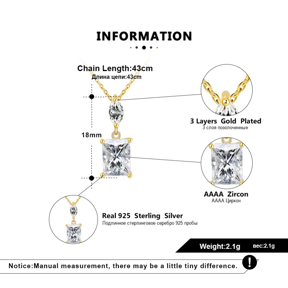 ORSA JEWELS Настоящее 925 AAAA циркониевое ожерелье с подвеской из стерлингового серебра, скользящая подвеска, простое короткое ожерелье, подлинное ювелирное изделие SN182