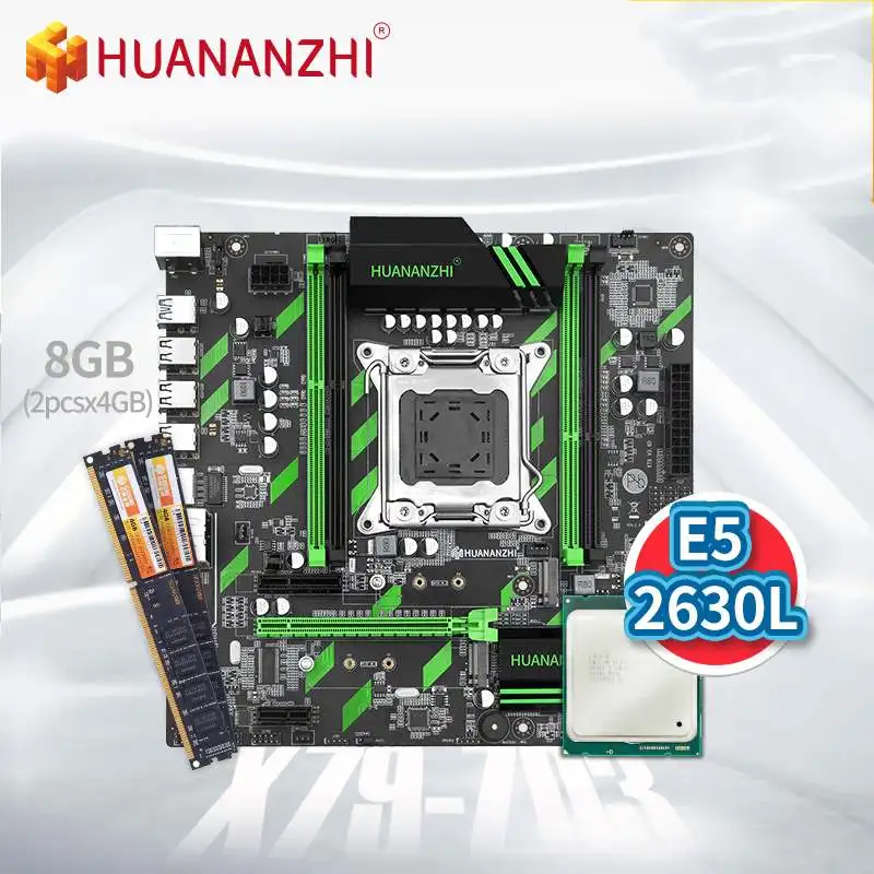 Материнская плата HUANANZHI X79 ZD3 с XEON E5 2630L 2*4G DDR3 NON-ECC комбинированным набором памяти