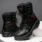 Мужские тактические ботинки, черные легкие армейские ботинки в стиле милитари, для тренировок, трекинга, походов