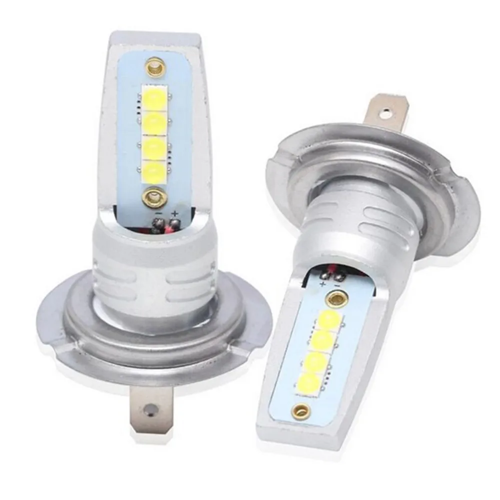 

2pcs LED Fog Lights H7 40W 8SMD Highlight Decoding Fog Lamp DC 12-24v Car 6063 Aviation LED Fog Lamp Motorcycle Bulb