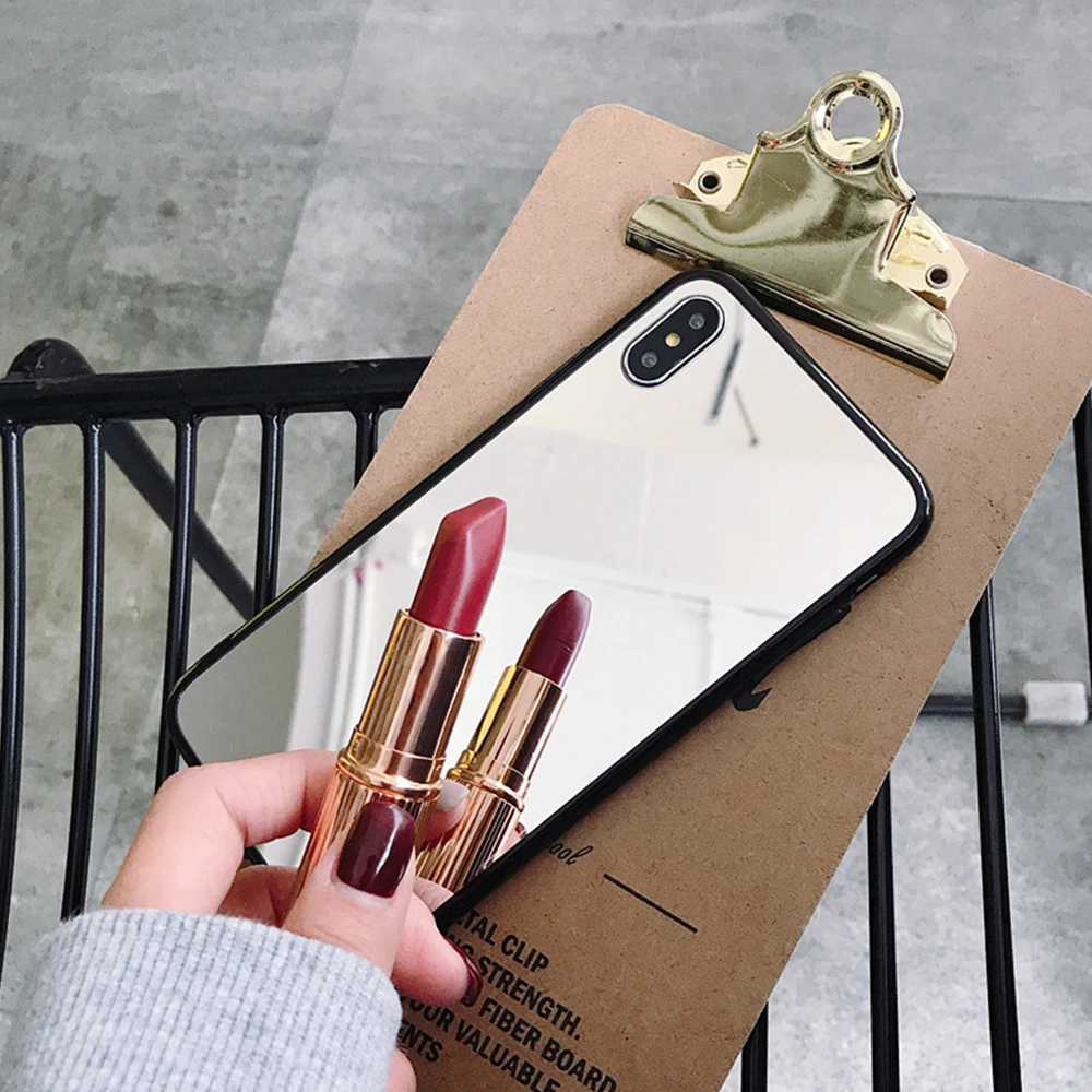 FDBRO New Full Mirror Silicone Case for iphone 7 8 6 6S Plus x 10 xr XS Pro MAX Bling Plating Soft TPU Drop proof Cover | Мобильные