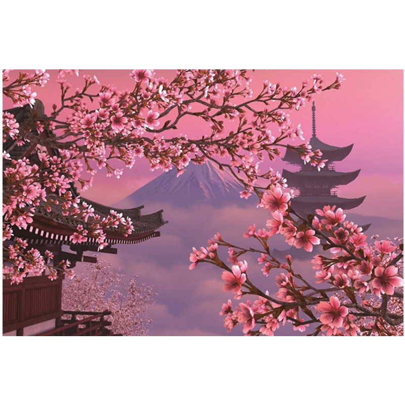 

1000 Piece Jigsaw Puzzle Educational Toys for Adults and Children-Fuji Sakura Cherry Blossom Scenery Landscape
