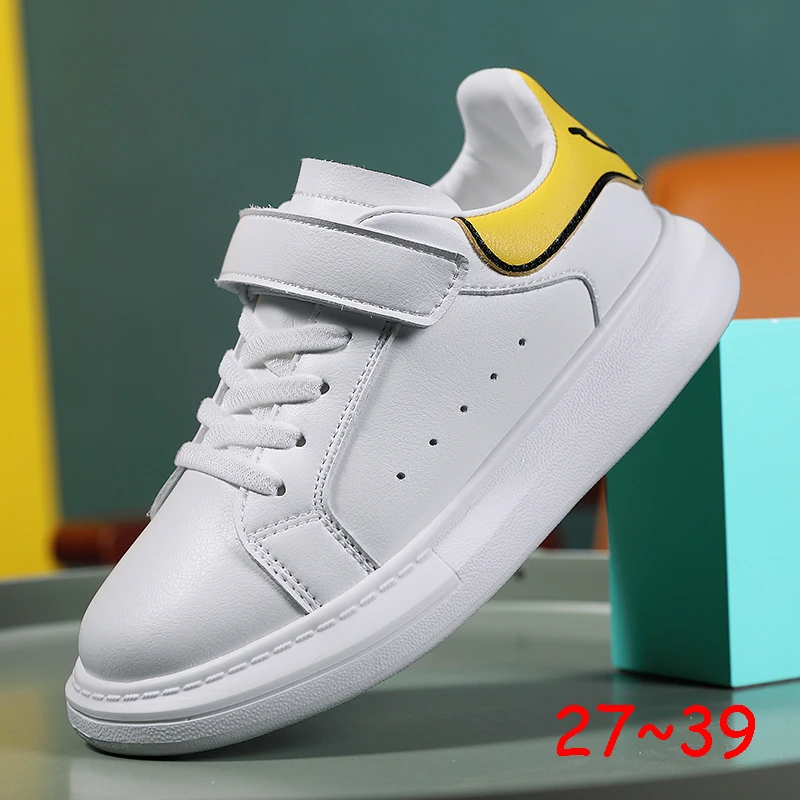 Кроссовки для мальчиков повседневная обувь скейтборда спортивные кожаные бега