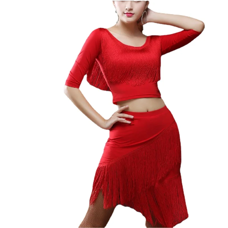 Юбка для латиноамериканских танцев женская Румба Самба танго бальная комната