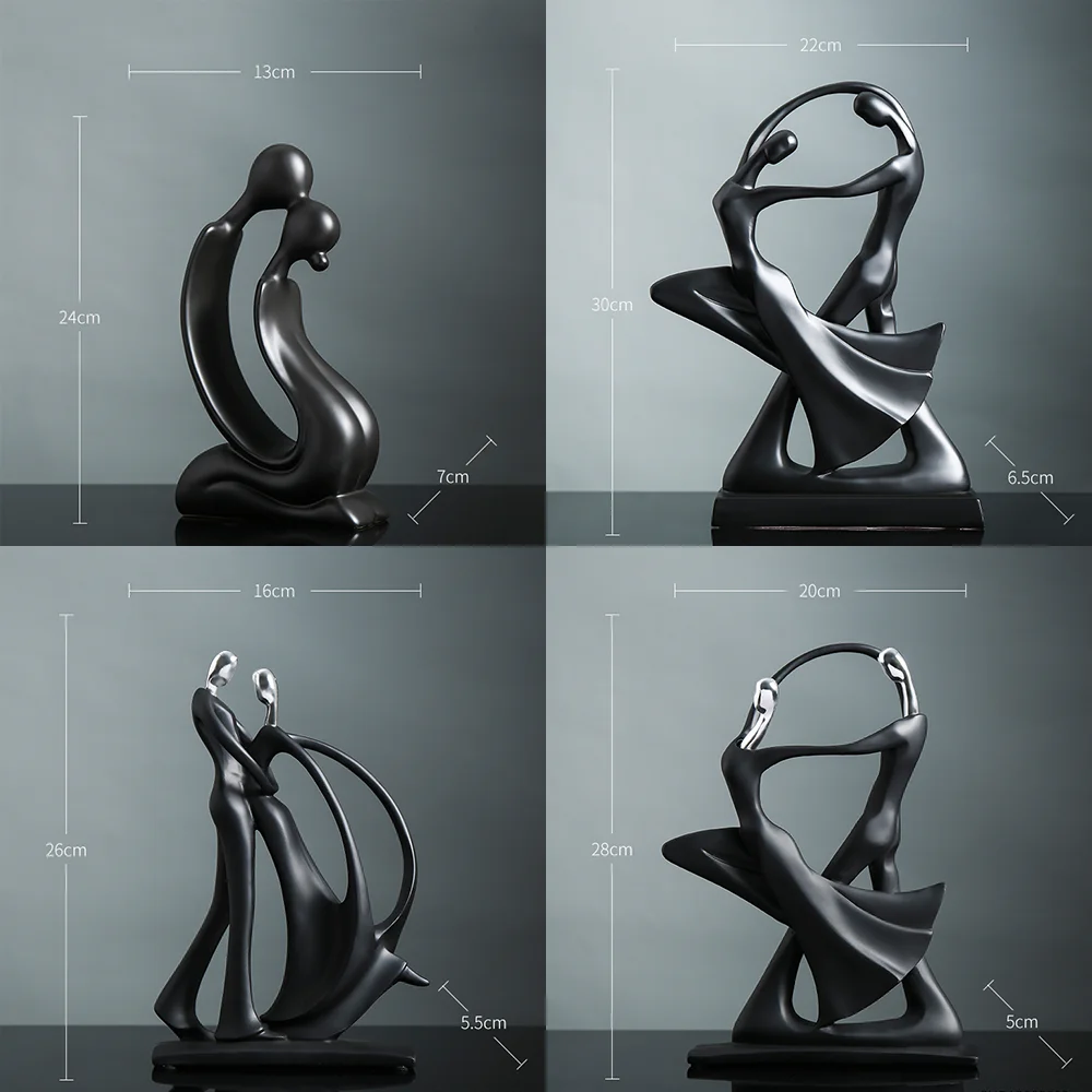 

One Piece Resin Statue Figure Sculpture Abstract Home Decoration Accessories For Living Room Dancer Model Office Desk Art Decor