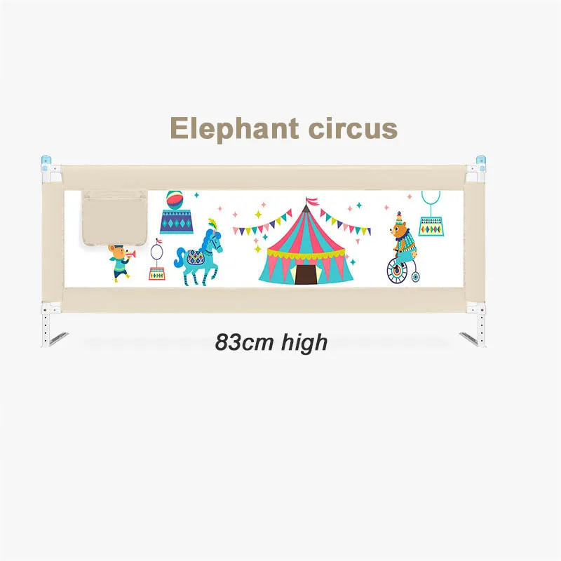 1.2m Elephant Circus Вертикальное подъемное ограждение для кровати Регулируемый Детский манеж безопасная кровать забор детская безопасная кроватка рельс Детская безопасность барьер для кроватей - Цвет: 1.2m Elephant Circus