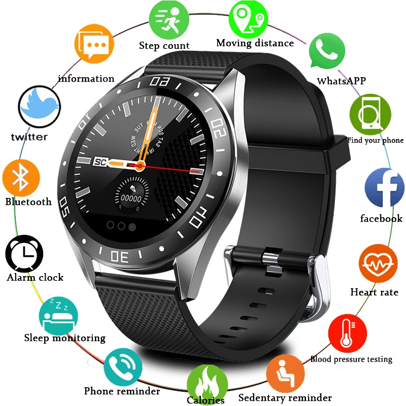 Новинка 2020 Смарт часы GT105 с Bluetooth водонепроницаемые пульсометром и тонометром