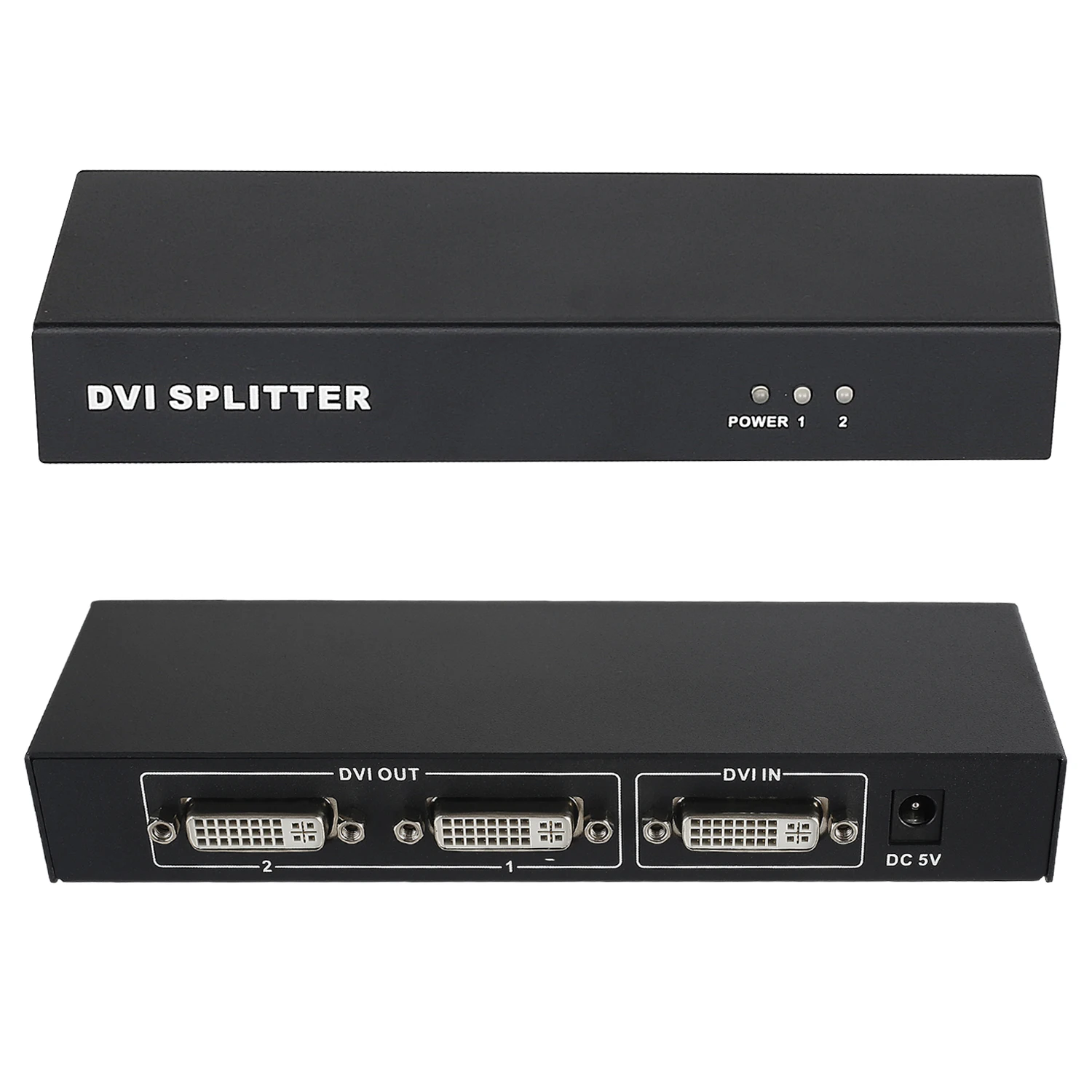 1X2 Порт DVI разделитель 1 в 2 разделение видеосигнал для отображения адаптера