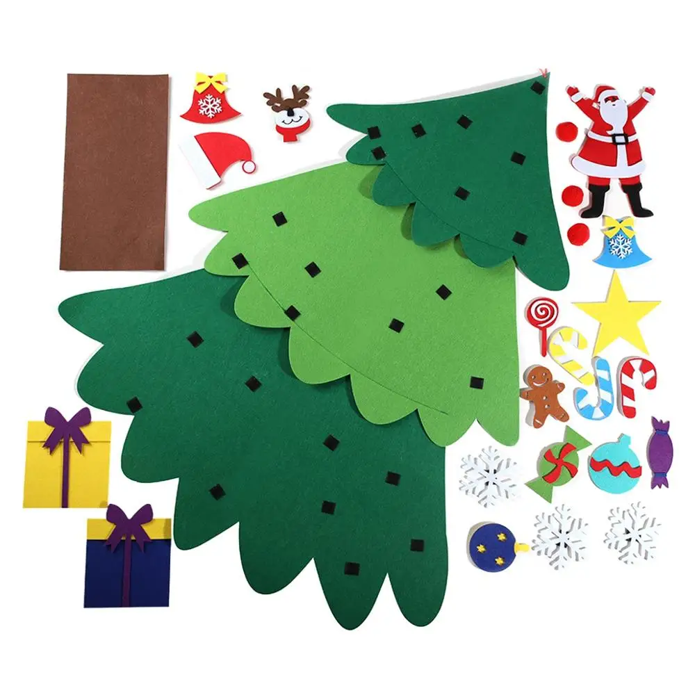 

Taoup Santa Claus Felt Artificial Christmas Tree DIY Crafts Creative Products Christmas Decor for Home Christmas Tree Decor Xmas