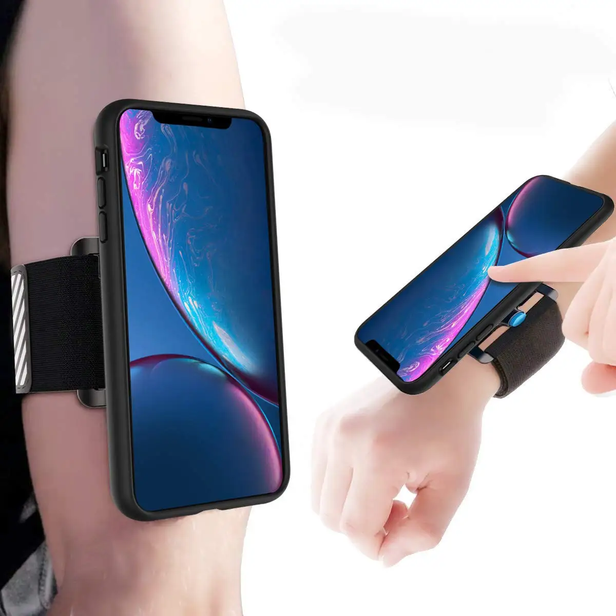 Ударопрочный чехол с нарукавный для занятий спортом и бега iPhone Xs Max XR 8 7 samsung S10 + S10e