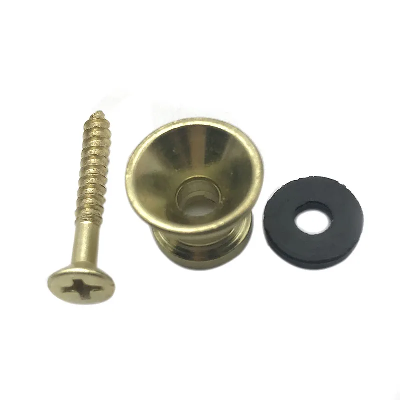 6 шт. металлический замок для гитарного ремня золотистый Серебристый Черный