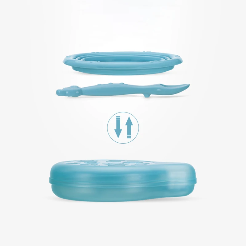 

Infant Learning Dishes Bowl Set Folding Bowl Children Tableware Baby Learning Dish With Bowl Set Kids Feeding Bowl Spoon Set