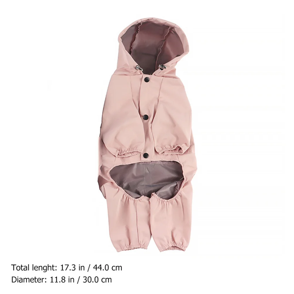 

Windproof Dog Raincoat Reflective Dog Hoodie Adjustable Drawstring Pet Clothes