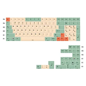 Колпачки для механической клавиатуры Hami Дыня вишни, черные толстые клавиши с японским корнем, для клавиатуры gh60 dz60 xd84