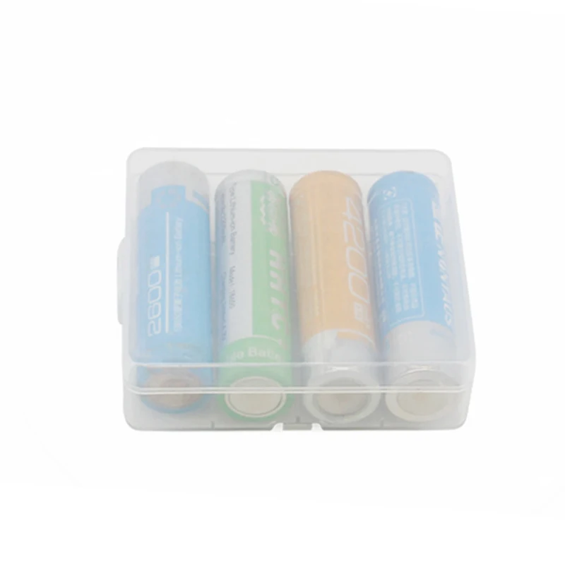 

XNCORN Plastic Transparent PP4 Section 18650 Battery Storage Box Four Section 4 Section 18650 Battery Box