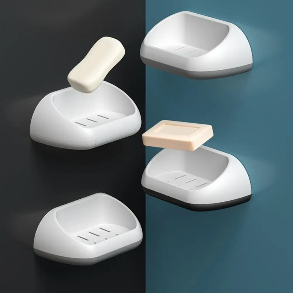 

Portable High Quality Drain Soap Box Holder Wall-mounted Storage Rack Widely Use Soap Box Punch Free for Household