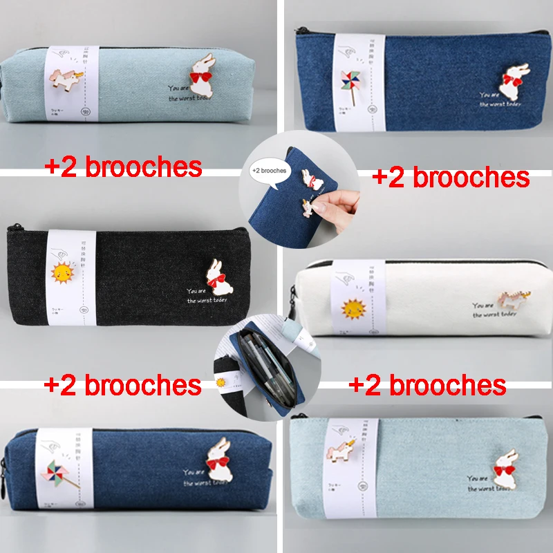

Large Capacity Pencil Case Kawaii Pencilcase School Pen Case Supplies Pencil Bag School Box Pencils Pouch Stationery Storage Bag