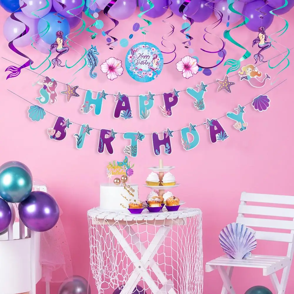 Латексные воздушные шары русалка украшение для вечеринки в честь Дня