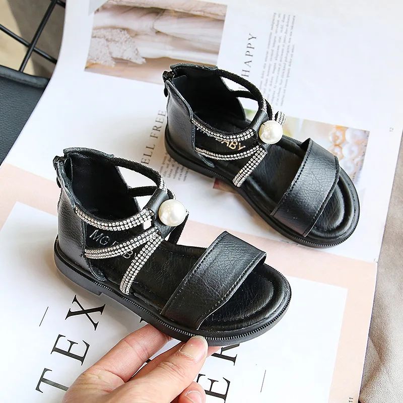 Летние Новые сандалии для девочек обувь принцессы детская модная пляжная