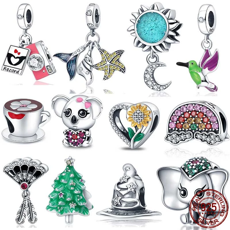 

2020 New 100% Real 925 Sterling Silver Fish Girl Boy Charm Bead Fit Original Pandora Bracelets DIY Jewelry For Women Gift