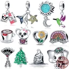 2020 Новый 100% реальные 925 стерлингового серебра рыбы для девочек и мальчиков очарование Бисера Подходит к оригиналу Pandora, Браслеты, сделай сам, ювелирное изделие для Для женщин подарок