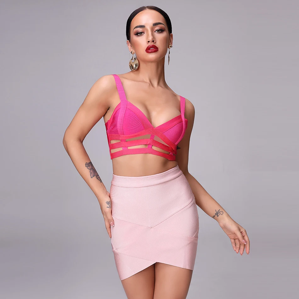 2021 Летняя Сексуальная облегающая юбка телесного синего белого розового красного